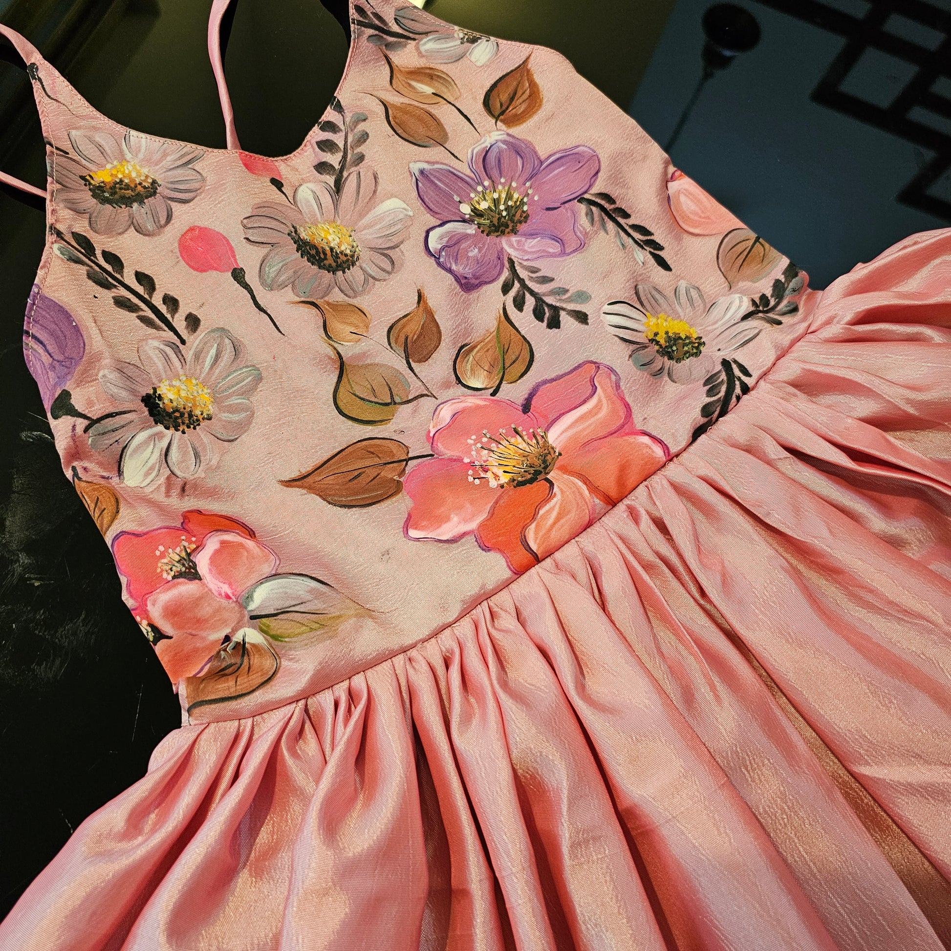 Shop Hand-painted Silk Baby frock 