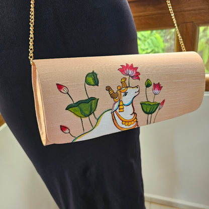 Hand-painted Pichwai Style Clutch