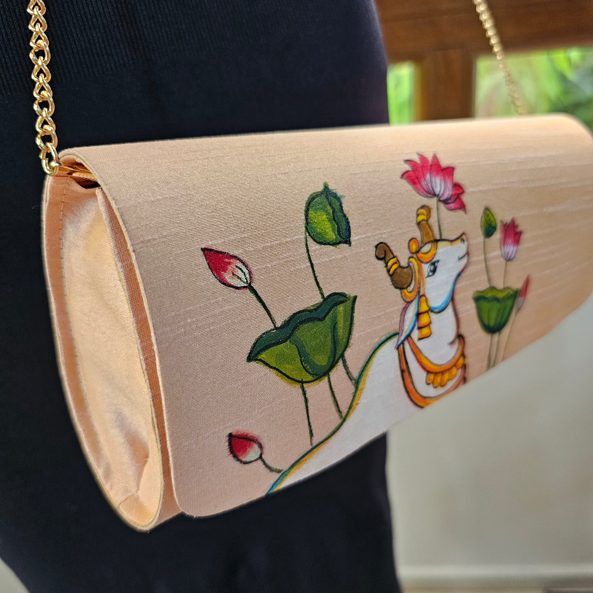 SHop Hand-painted Pichwai Style Clutch