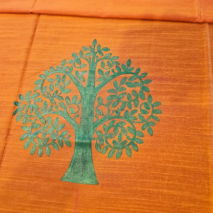 Handpainted Raw Cotton Blouse Piece.