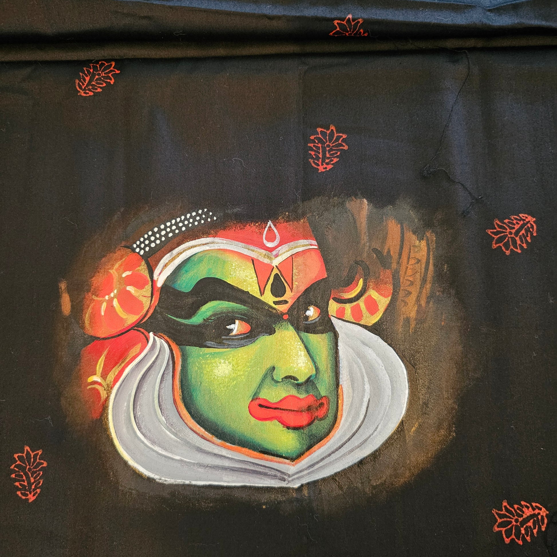 Hand-painted on Saree Blouse