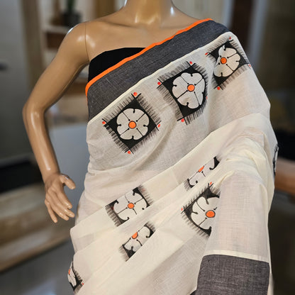 shop Kerala Saree in Mural Art With an Ethnic Flair