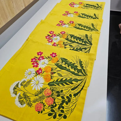 Wild Flowers painted on Cushion cover [Set of 5]