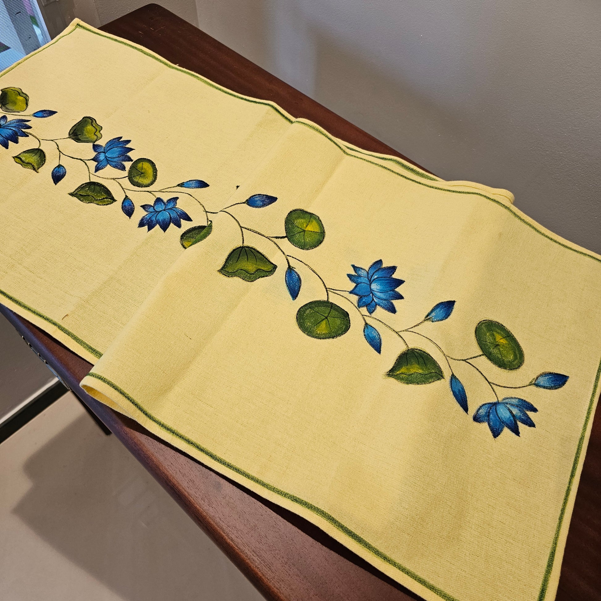 Hand painted Table Runner [46 inches x 12.5 inches]