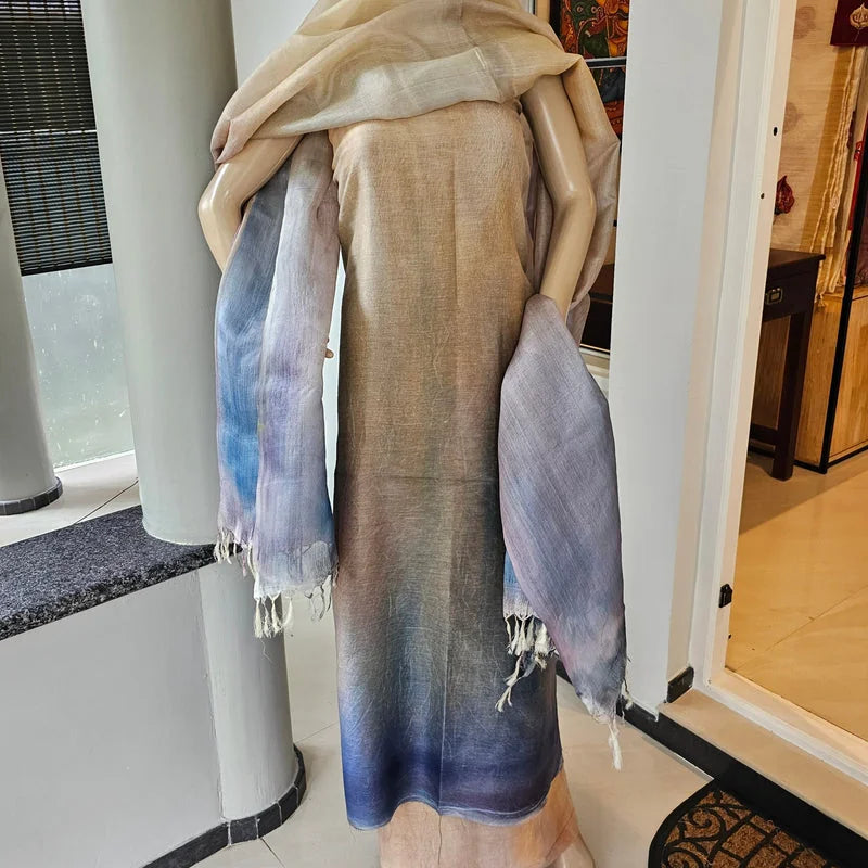 Rustic Style Hand-Painted Kurti Set