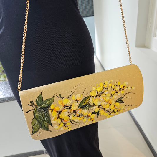 Hand-Painted Kani Konna Clutch