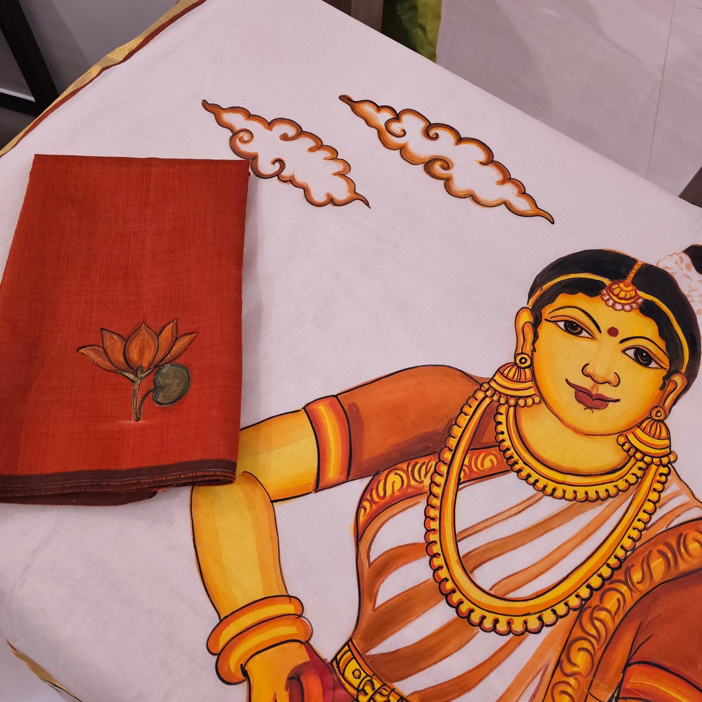 Traditional saree artistry