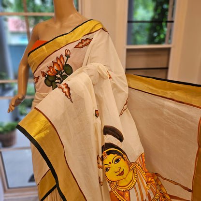 Hand-painted saree designs