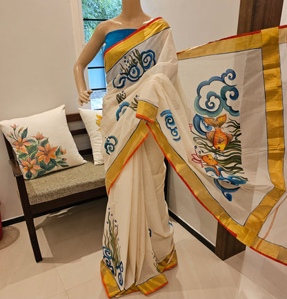 Designer saree artwork