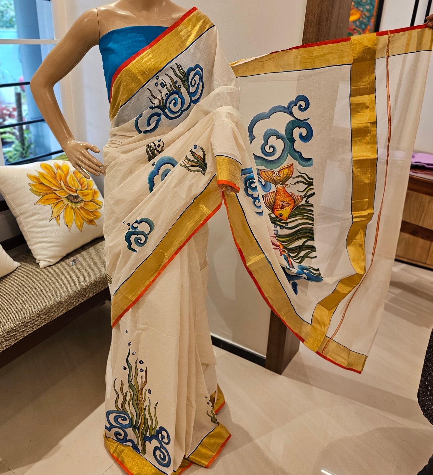 Artistic saree creation