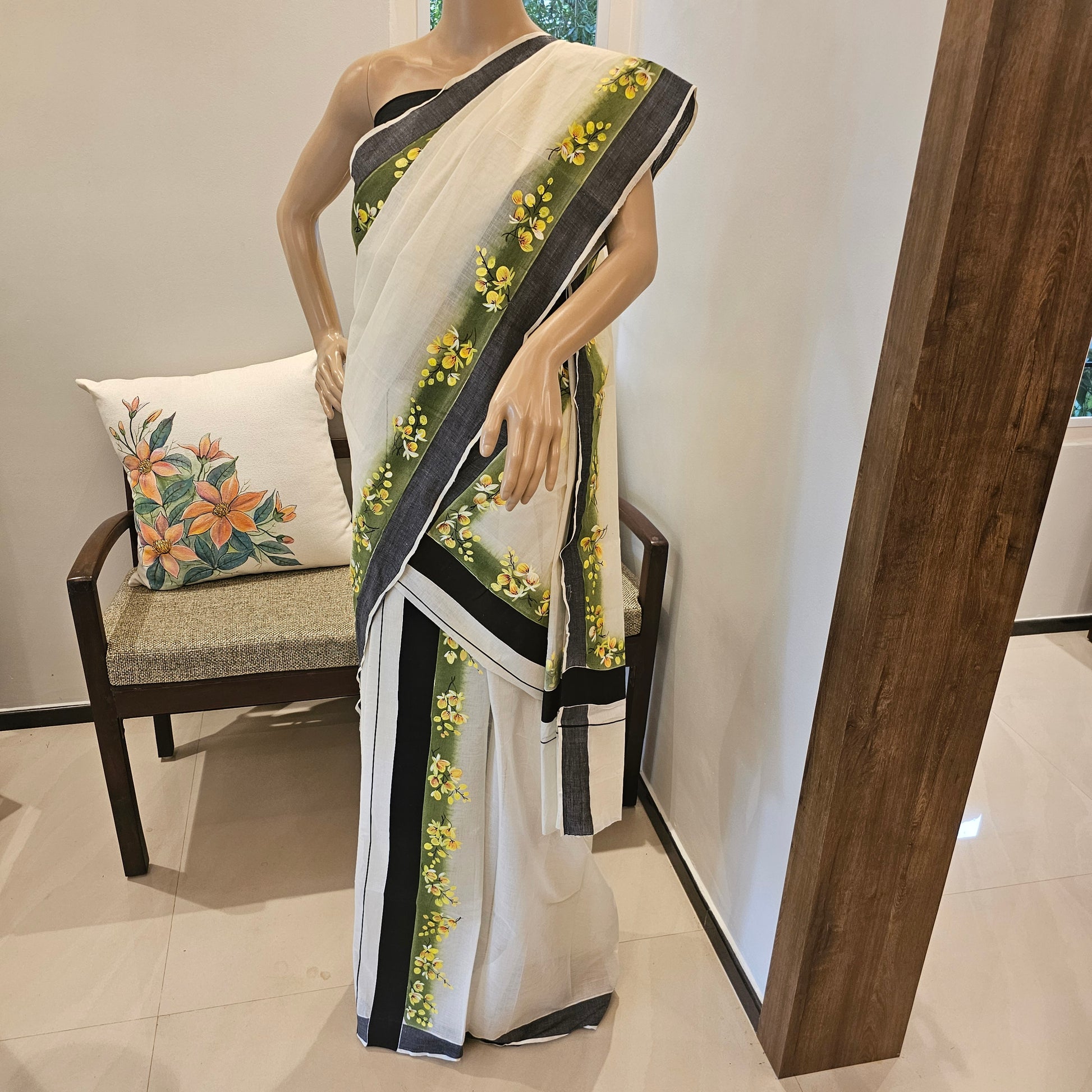 Saree with intricate art