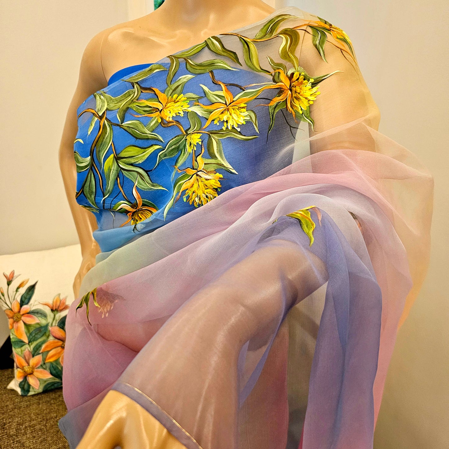 Saree with unique art