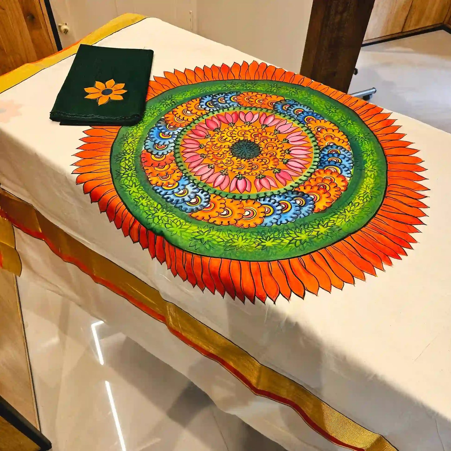 Pookkalam Saree - Just perfect for Onam