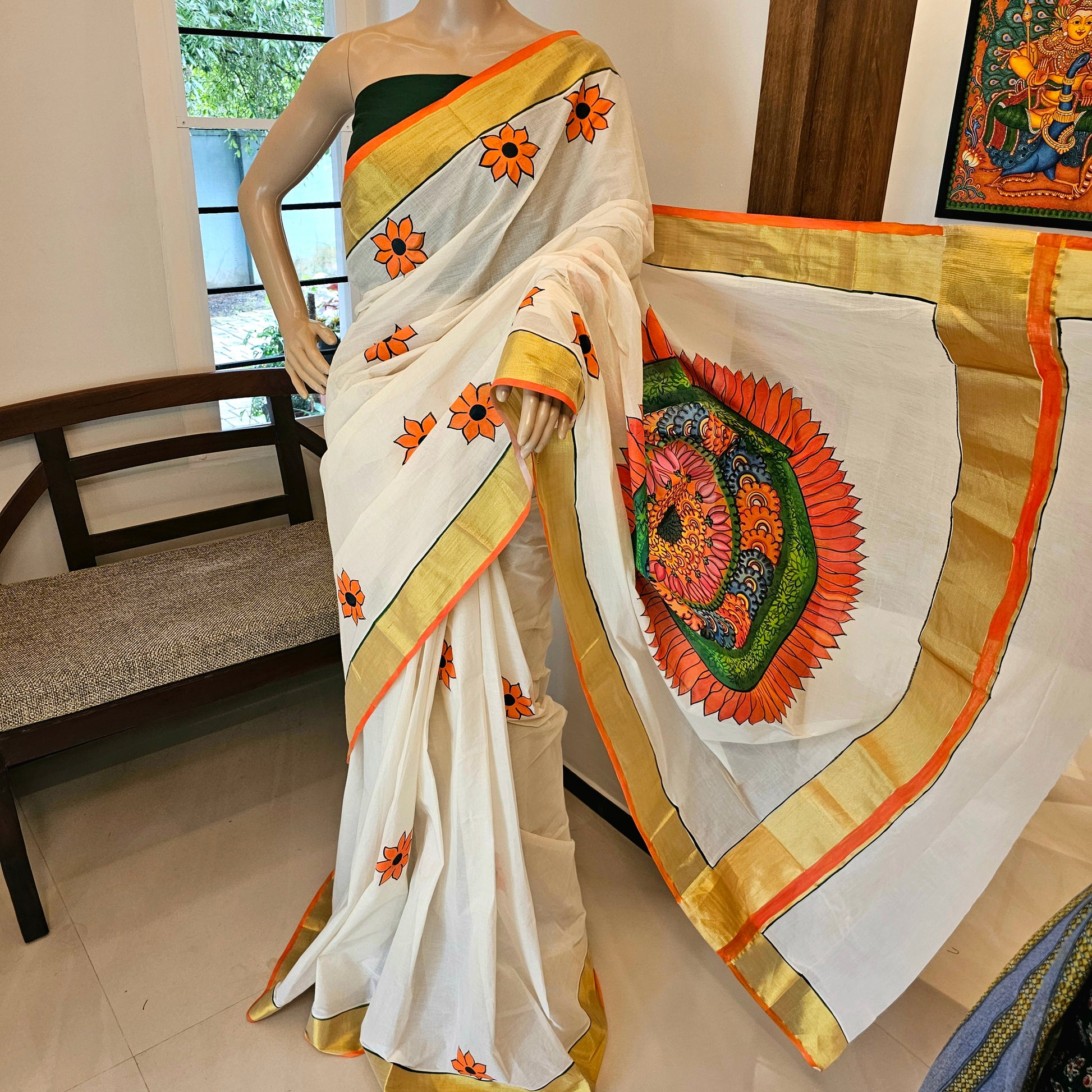 Unique saree artwork