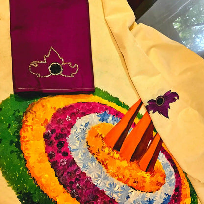 Onam Themed kerala Saree