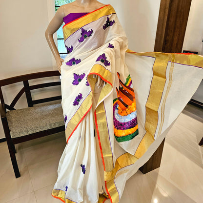 Themed kerala Saree