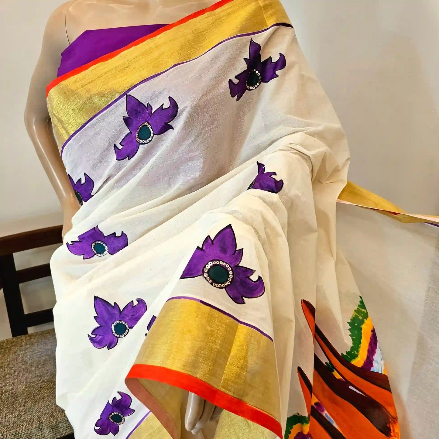 Onam Themed kerala Saree