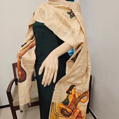 Timeless Ravi Varma Painted Kurti set.