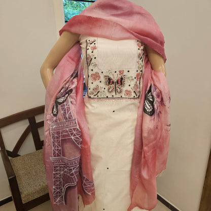 Gorgeous Hand-Painted Kurti set with Sequin Work