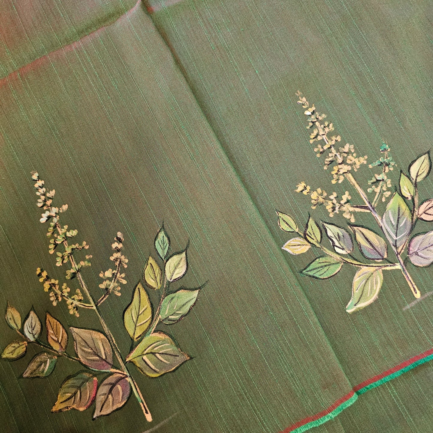 Artfully Designed Tulsi Saree