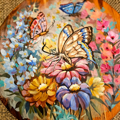 Unique Hand-Painted Wooden Plate To Elevate Your Home Decor