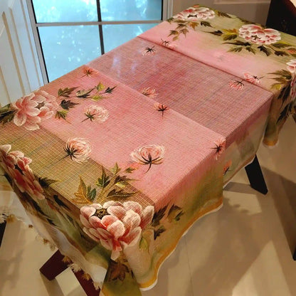 Hand-Painted Florals on Airy Kota Doria