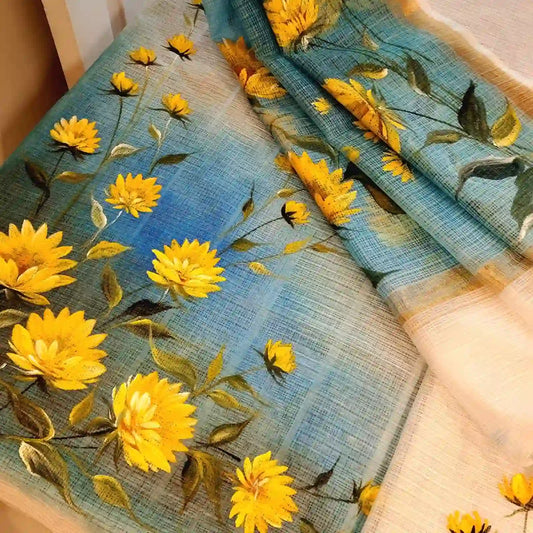 Elegant Floral Story in Kota Doria