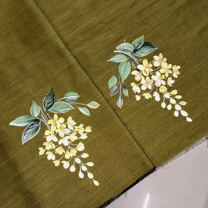 Gorgeous Hand-Painted Kani Konna Blossom Blouse piece