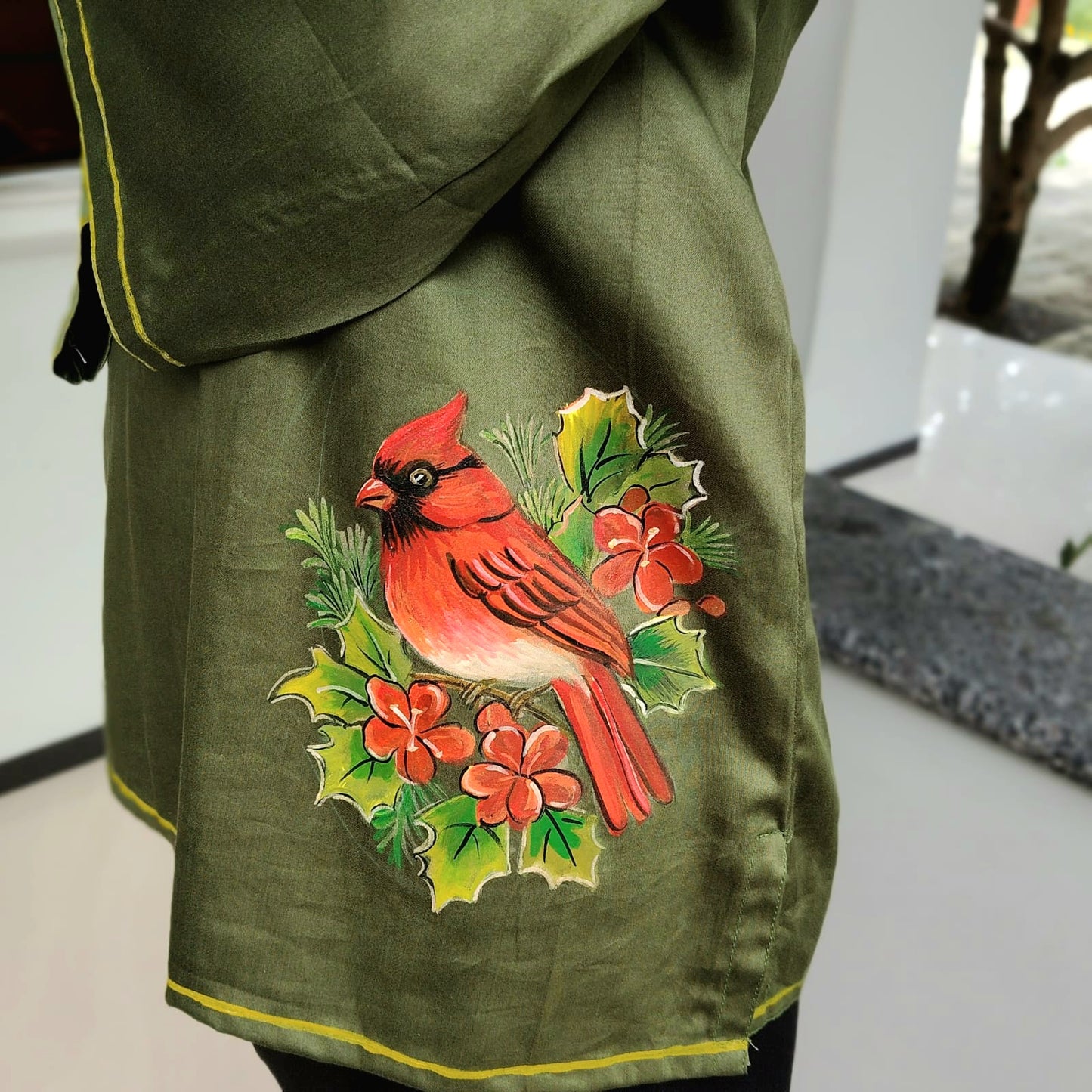 Hand-Painted Christmas Short Kurti