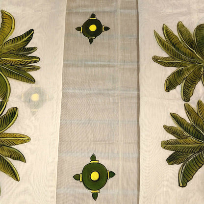 Pichwai Style Hand-Painted Dupatta