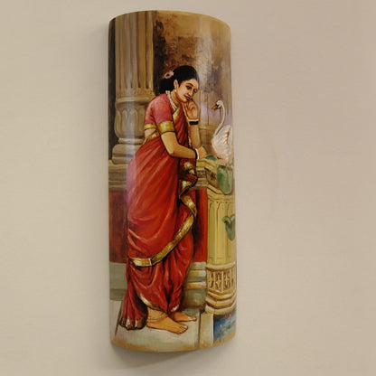 Hand-Painted Bamboo Wall Decor