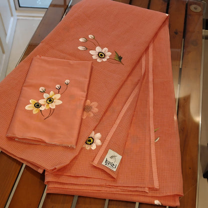 Elegant Hand-Painted Pure Kota Saree