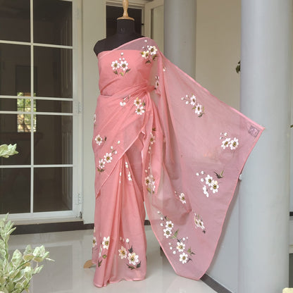 Elegant Hand-Painted Pure Kota Saree