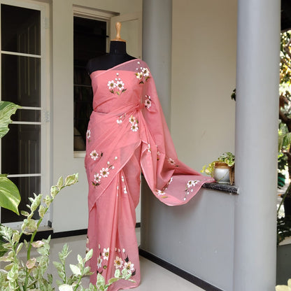 Elegant Hand-Painted Pure Kota Saree