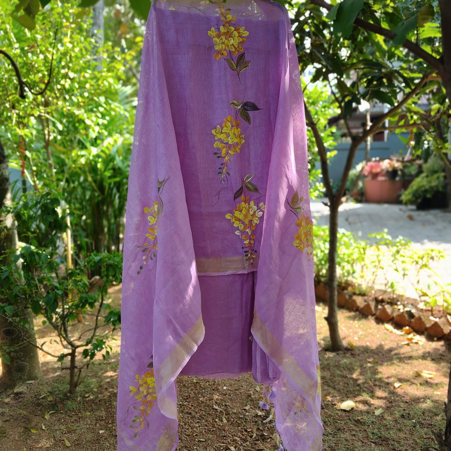 Gorgeous Line Salwar Kameez Set In Beautiful Purple