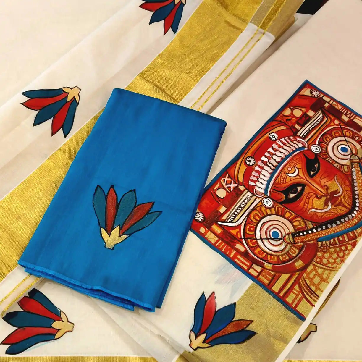 Exquisite Hand-Painted Theyyam Splendour