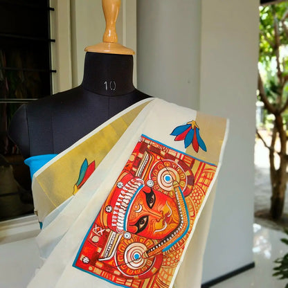 Exquisite Hand-Painted Theyyam Splendour