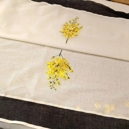 Hand-Painted Kerala Saree with Vishu Themed Motif