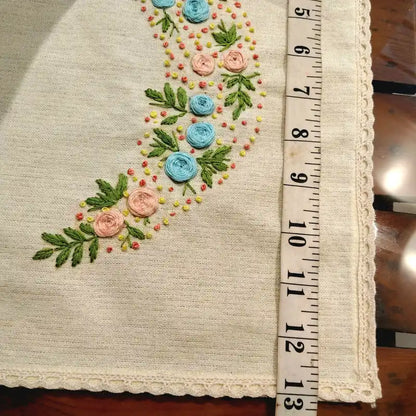 Gracefully Embellished Hand EmbroideredTable Runner