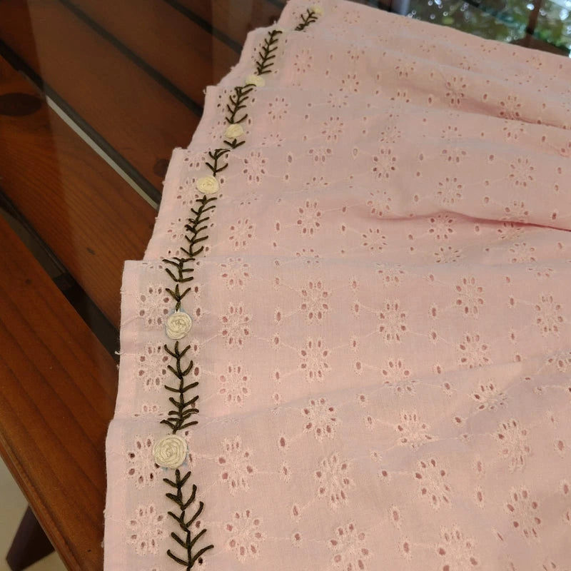 Gracefull Pastel Pink Hakoba Frock For Your Little Princess