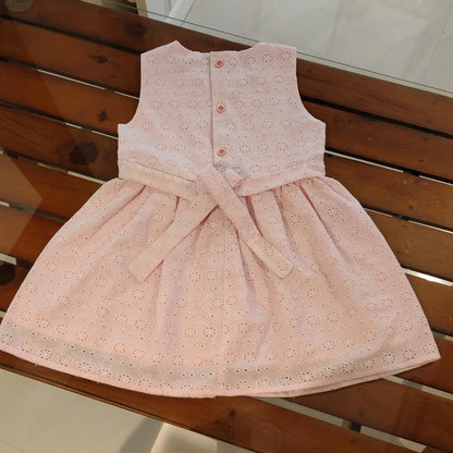 Gracefull Pastel Pink Hakoba Frock For Your Little Princess