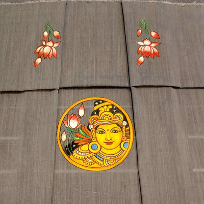 Hand-Painted Kerala Mural Style Blouse Piece