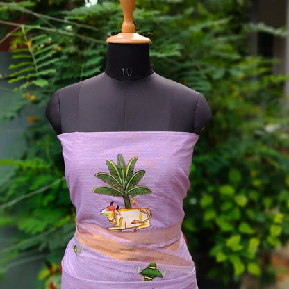 Pichwai Elegance On Kota Doria Saree