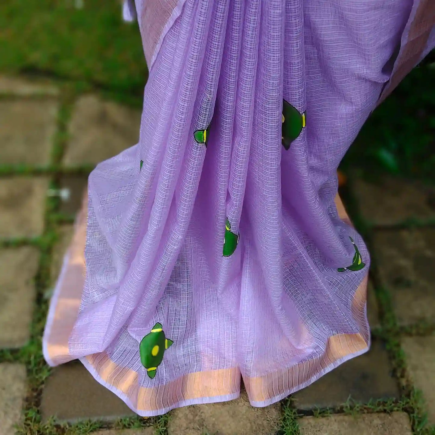 Pichwai Elegance On Kota Doria Saree