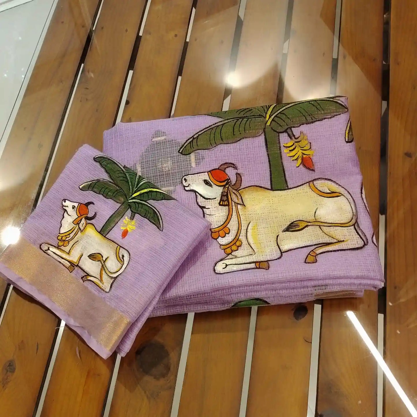 Pichwai Elegance On Kota Doria Saree