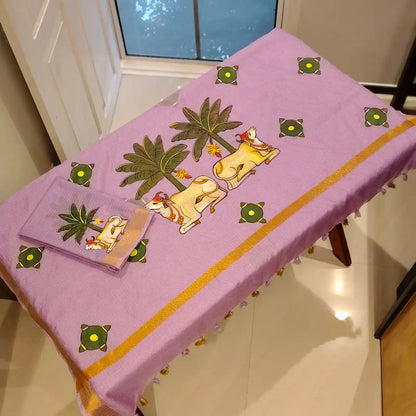 Pichwai Elegance On Kota Doria Saree