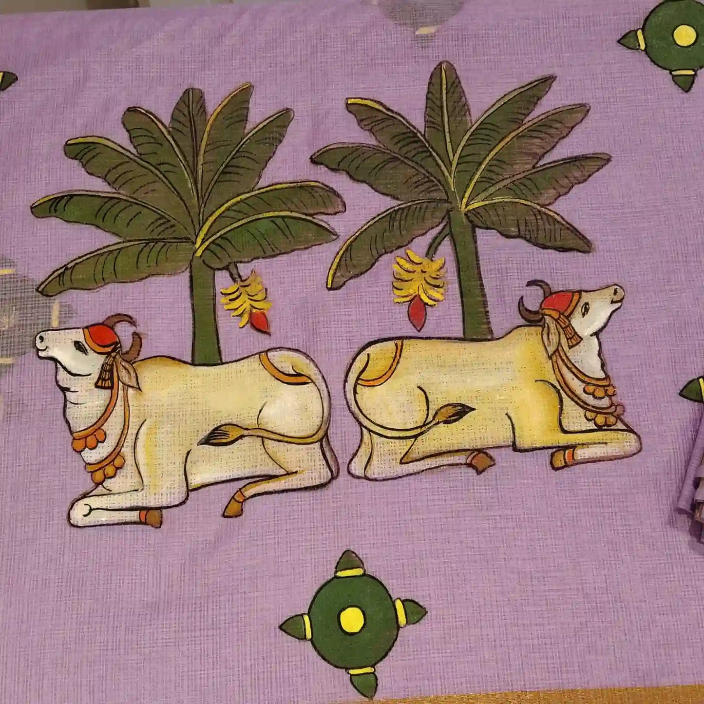 Pichwai Elegance On Kota Doria Saree