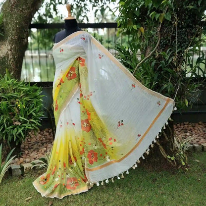 Delicate Art Meets Airy Elegance — Hand-painted Magic On Kota Doria