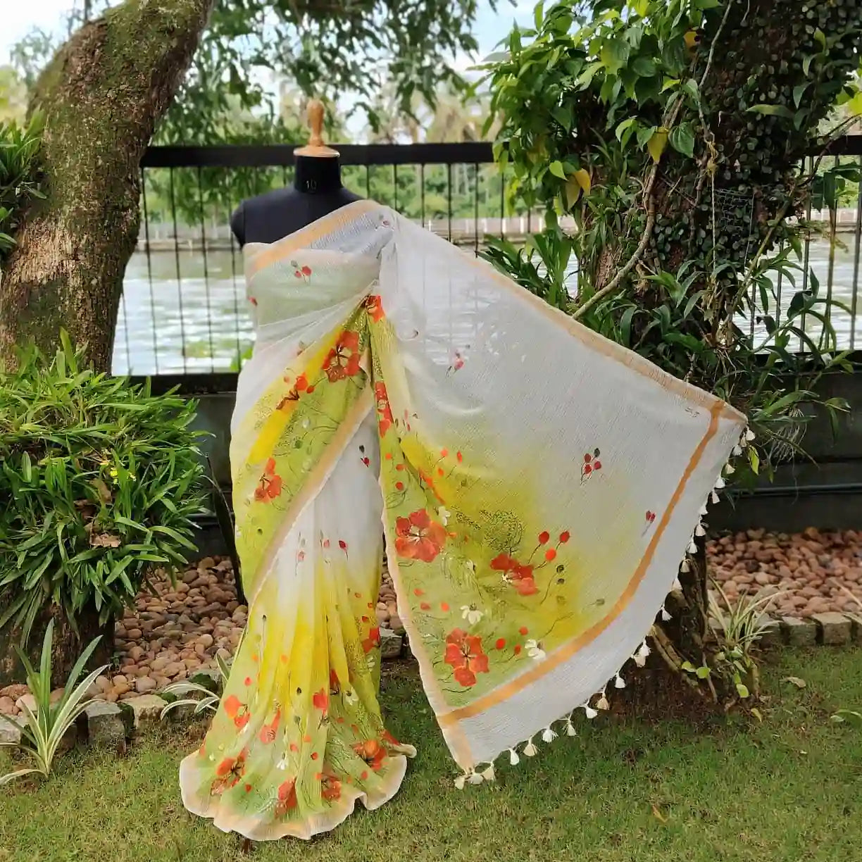 Delicate Art Meets Airy Elegance — Hand-painted Magic On Kota Doria