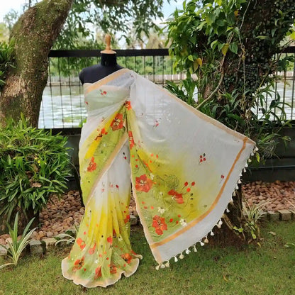 Delicate Art Meets Airy Elegance — Hand-painted Magic On Kota Doria